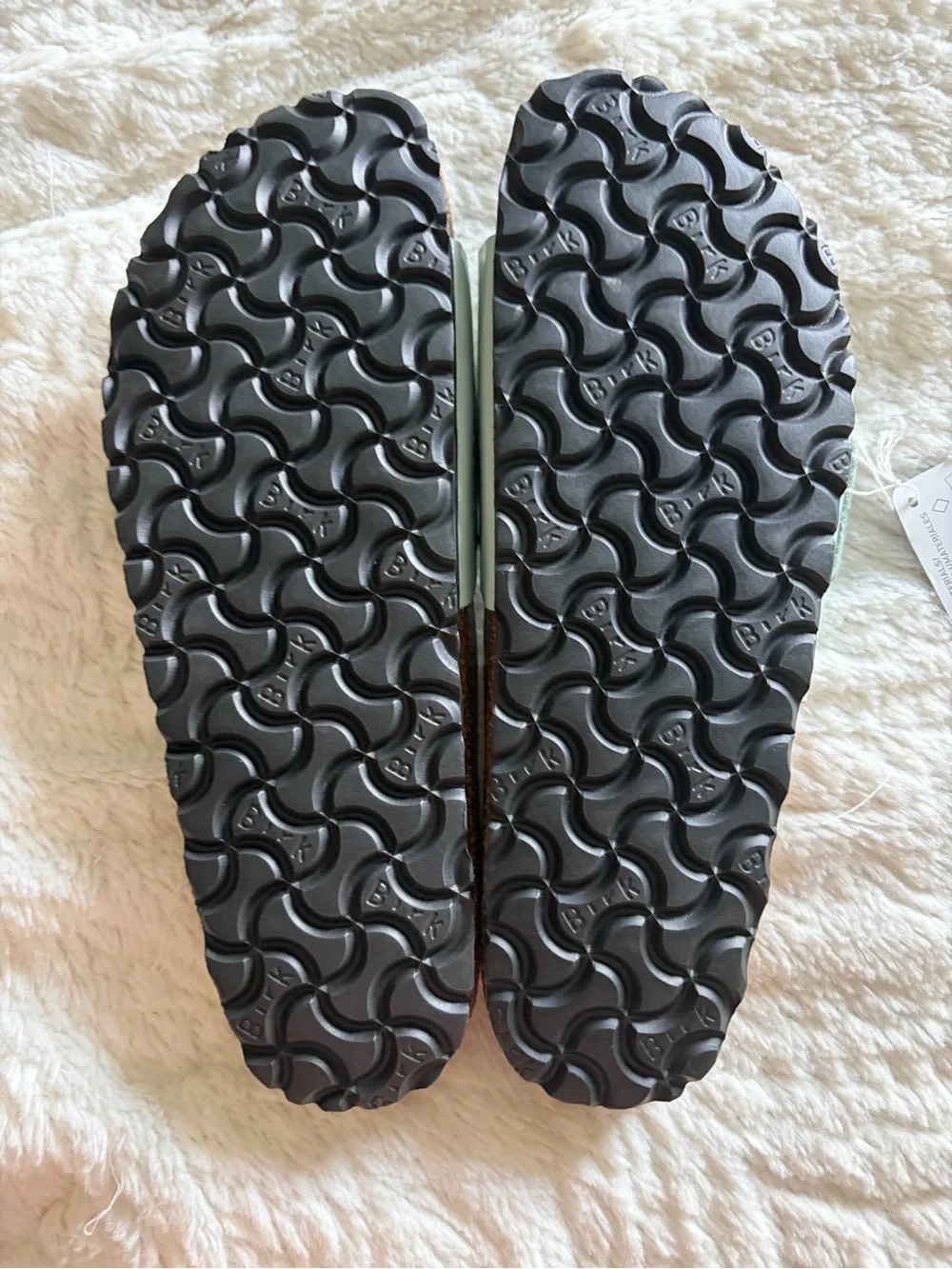 Birkenstock Madrid Big Buckle Natural Leather Patent High-Shine Surf Green